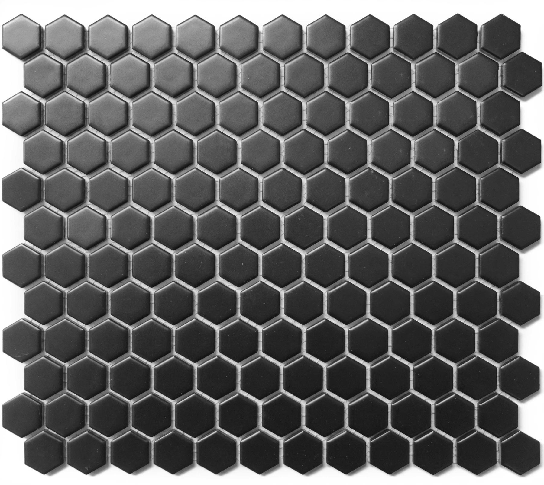 Black Matte 1”x1” Hexagon